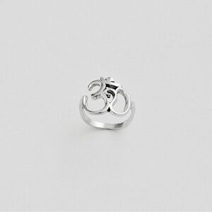 Sterling Silver Large OM Sign Ring, Statement Yoga Rings, Religious Jewelry
